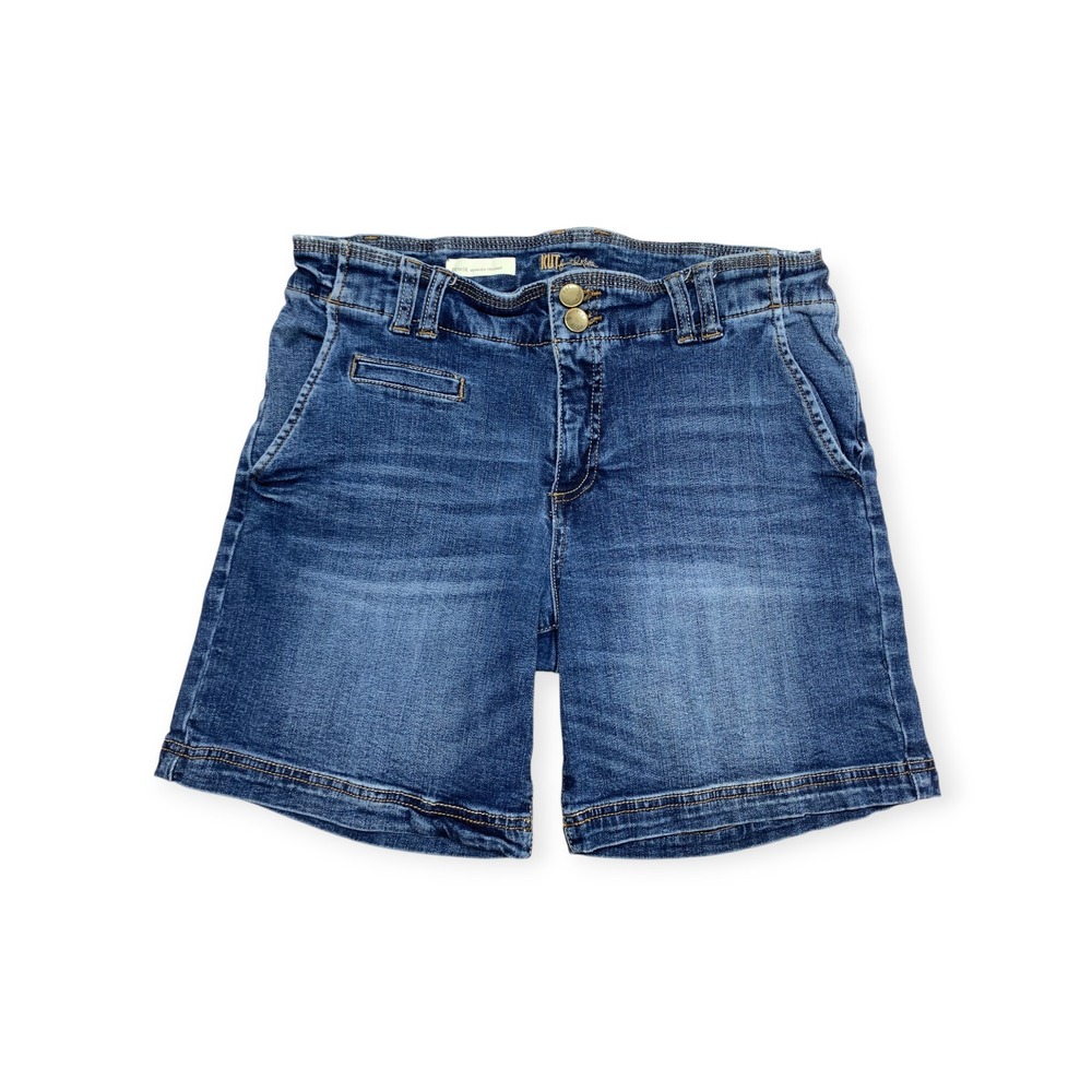 KUT from the Kloth Bermuda Shorts Womens 8 Medium Wash Stretch Denim Jean Shorts